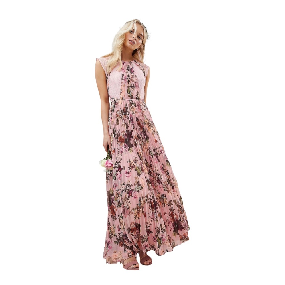 ASOS design dress, Size: US 8. Color: pink floral print